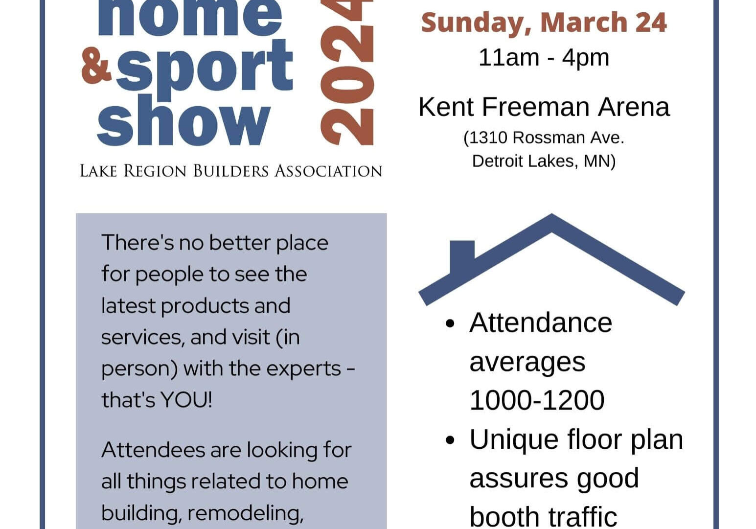 Home and Sport Show 2024 flier